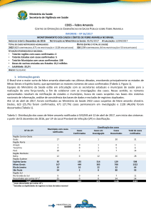 COES – Febre Amarela - Ministério da Saúde