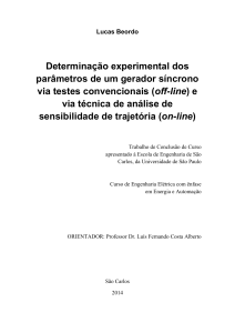 Determinação experimental dos parâmetros de um gerador