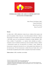 INFORMAÇÕES SOBRE O HIV/AIDS E O