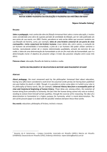 NOTAS SOBRE FILOSOFIA DA EDUCAÇÃO E FILOSOFIA DA