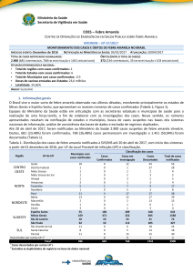 COES – Febre Amarela - Ministério da Saúde