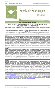 processo de doação de órgãos e tecidos para transplante