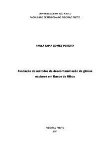 Avaliação de métodos de descontaminação de globos oculares em