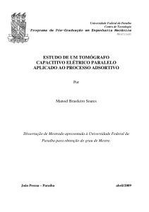 estudo de um tomógrafo capacitivo elétrico paralelo - TEDE