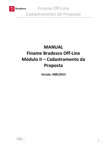 Cadastramento da Proposta