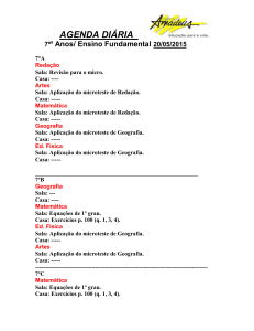 AGENDA DIÁRIA