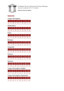 Fundação Técnico-Educacional Souza Marques Gabarito Língua