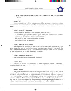 Alta por cura Pulmonares inicialmente positivos – a alta