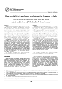 Hipersensibilidade ao plasma seminal: relato de caso e