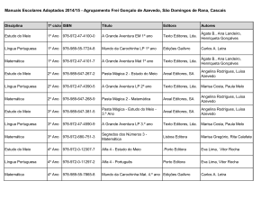 Manuais Escolares Adoptados 2014/15