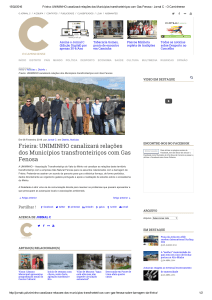 Frieira: UNIMINHO canalizará relações dos Municípios