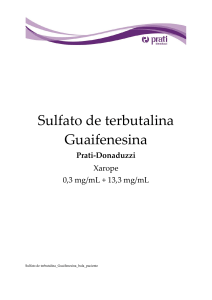 Sulfato de terbutalina Guaifenesina