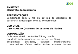 ANSITEC® cloridrato de buspirona APRESENTAÇÕES