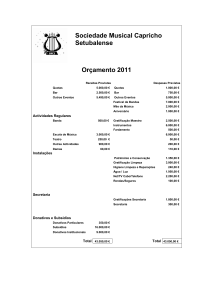 Sociedade Musical Capricho Setubalense Orçamento 2011