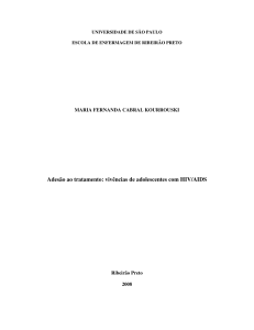 Adesão ao tratamento: vivências de adolescentes com HIV/AIDS