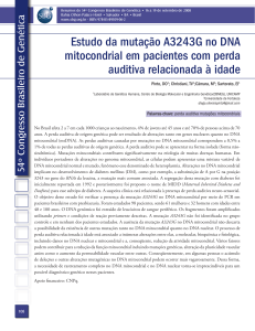 Estudo da mutação A3243G no DNA mitocondrial em pacientes com