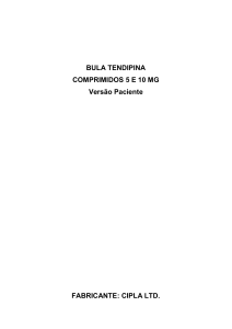 BULA TENDIPINA COMPRIMIDOS 5 E 10 MG Versão