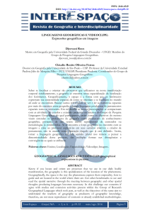LINGUAGENS GEOGRÁFICAS E VIDEOCLIPE