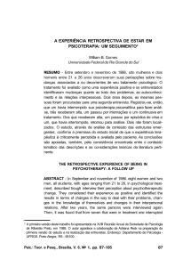 a experiência retrospectiva de estar em psicoterapia: um seguimento