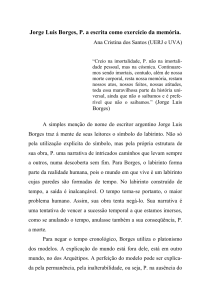 Jorge Luis Borges, P. a escrita como exercício da memória