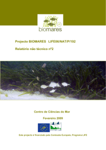 Projecto BIOMARES LIFE06/NAT/P/192 Relatório não técnico nº2