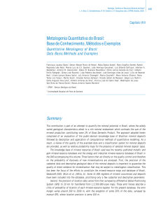 Metalogenia Quantitativa do Brasil: Base de Conhecimento