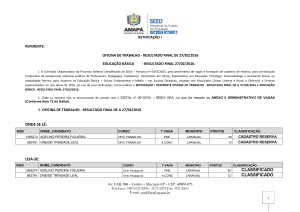 ONDE SE LÊ: LEIA-SE: CLASSIFICADO CLASSIFICADO