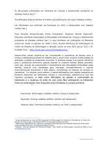 as dificuldades enfrentadas por familiares de crianças e