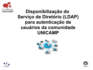 Disponibilização do Serviço de Diretório (LDAP - ccuec