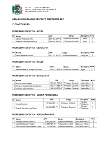 1ª convocação - Prefeitura de Maricá
