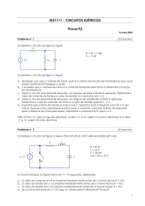 ELE1111 - CIRCUITOS ELÉTRICOS Prova P2