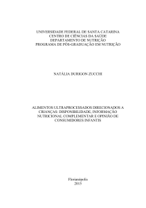 Alimentos ultraprocessados direcionados a crianças