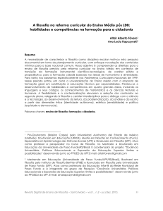 A filosofia na reforma curricular do Ensino Médio pós LDB