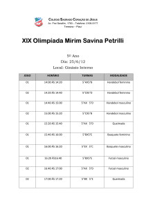 XIX Olimpía ada Mirim Savina P Petrilli