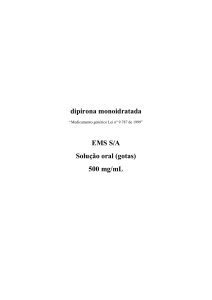 dipirona monoidratada EMS S/A Solução oral (gotas) 500 mg/mL