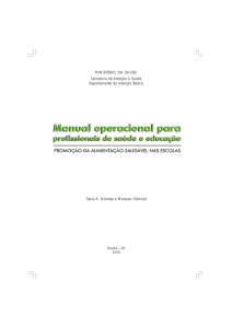 Manual operacional para profissionais de saúde e