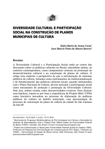 diversidade cultural e participação social na construção de planos