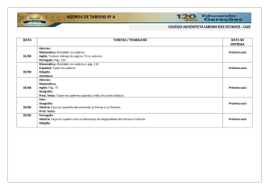 AGENDA DE TAREFAS 6º A