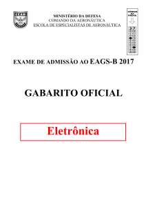 Gabarito Oficial - BET CÓDIGO DA PROVA 37 - EEAR