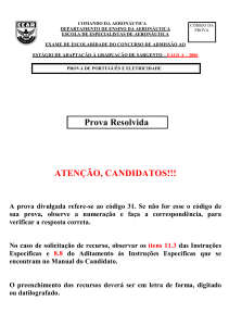 Gabarito Oficial - EAGS-A 2006 - Eletricidade