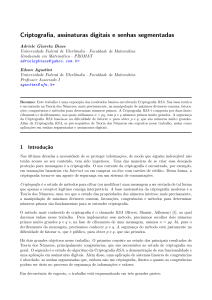 Criptografia, assinaturas digitais e senhas segmentadas - famat