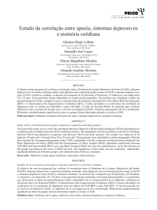 Estudo da correlação entre apnéia, sintomas depressivos e