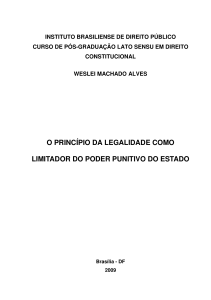 o princípio da legalidade como limitador do poder punitivo do