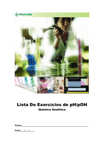 Lista De Exercícios de pH/pOH