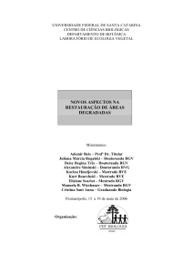 Apostila "Novos Aspectos na Restauração de Áreas Degradadas"