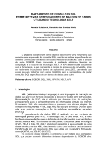 mapeamento de consultas sql entre sistemas gerenciadores de