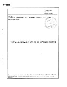 int-2057 política cambial e o déficit do governo central