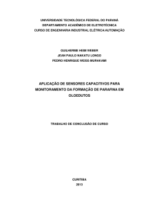 aplicação de sensores capacitivos para monitoramento da