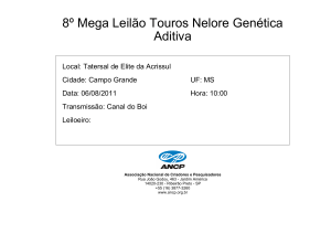 8º Mega Leilão Touros Nelore Genética Aditiva