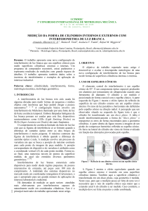 medição da forma de cilindros internos e externos com